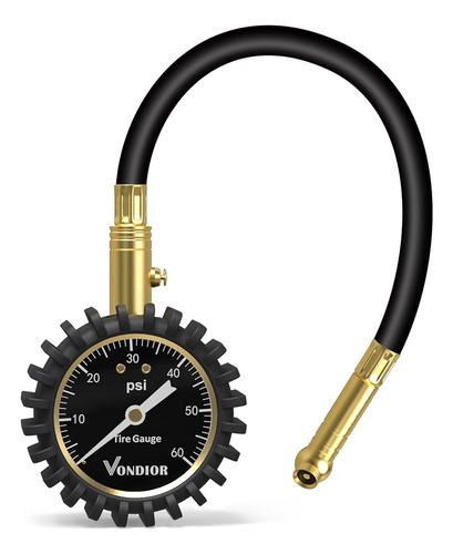 Manómetro De Presión De Neumáticos Vondior Con Tubo (0-60 Ps