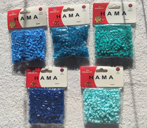 Repuestos Hama/arktal/perler Beads Azules 3500 Pcs 10 Bolsas