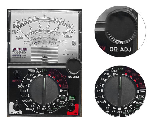 Multímetro Multi Teste Analógico Yx-360tr Com Bip Mais Cabo