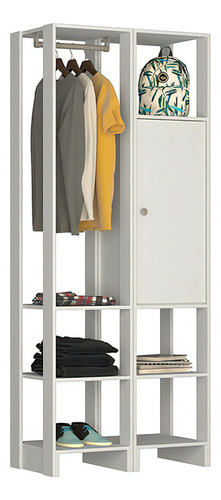 Closet 1 Porta 1 Cabide Ey105-107 Branco - Nova Mobile