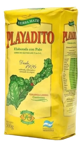 Erva Mate Chimarrão Playadito Argentina Tradicional 500g
