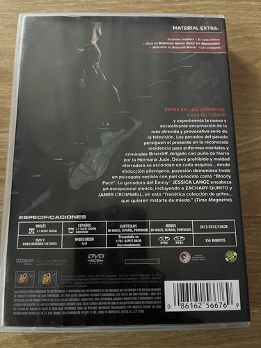 American Horror Story Asylum Un Manicomio 4 Dvds 2012 (Usado)