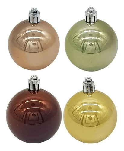 Bolas De Navidad 3,5cm Adornos Navideños X15 Esferas Pettish Color 7398