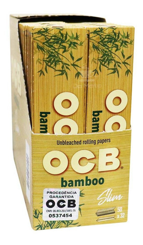 Caixa De Seda Ocb Bamboo King Size - Tabacaria Atacado