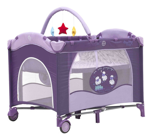 Cuna Pack & Play Baby Way Bw-611 Lila