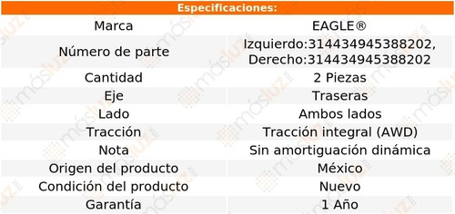 Kit 2 Bases Para Amortiguador Tra 320i 2.0l 4 Cil Awd 11/19