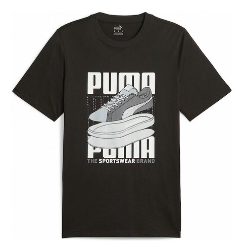 Remera Camiseta Casual Puma Estampada Logo De Algodón
