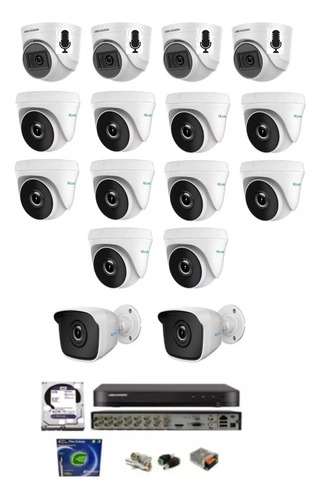 Dvr Hikvision 16 Ch/12 Cameras Full/04 Cameras Áudio / Hd 4t