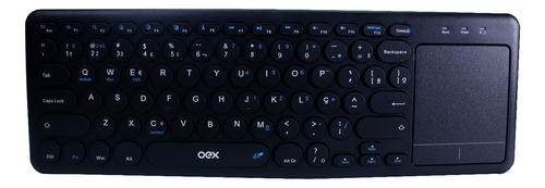 Teclado Sem Fio Slim Reference Tc509 Touch Pad Oex Cor de teclado Preto Idioma Português Brasil