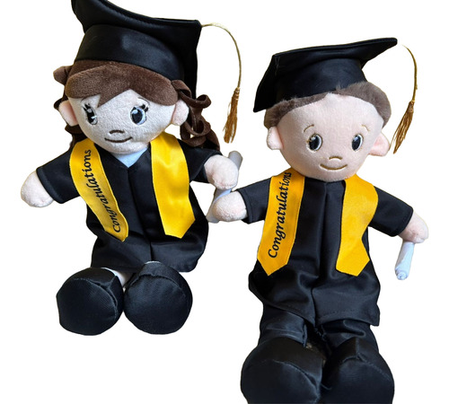Peluche Niño/niña De Graduacion Con Birrete Y Toga Graduacion Niño