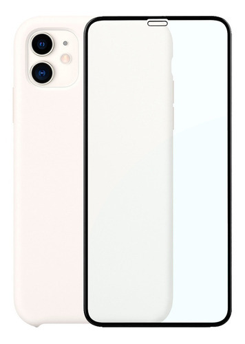 Capinha Silicone Compatível iPhone Modelos + Película Cor Branco Modelo Da Capa iPhone 7/8 E Se