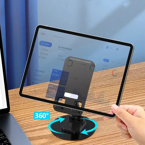 Soporte De Mesa Para Celular Rotación 360 Aluminio Plástico