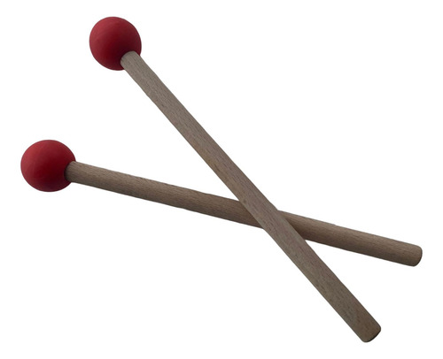 2x Mazo De Goma Glockenspiel Sticks Mazo Para Gong Woodblock