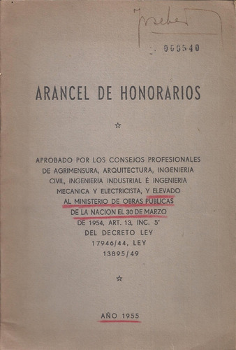 Arancel De Honorarios Arquitectura Ingenieria