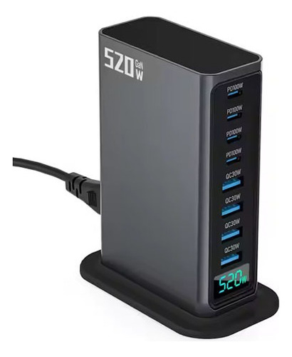 Estación Carga Super Rápida 520w Tecnología Pd 8 Usb