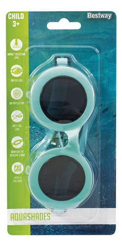 Goggles Infantiles Bestway Aquashades Para Natación Colores Color Azul