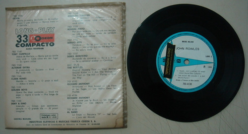 Disco Compacto Simples- John Rowles- Hush..not A Word (Usado)
