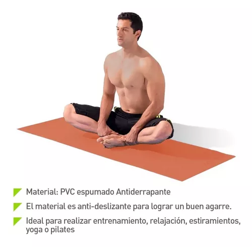 Colchoneta Pilates Mat Yoga Tapete Ejercicio Gym Pvc Entrena