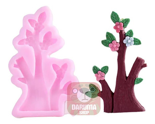 Molde Silicona Arbol Tronco Con Flores Fondant Belgrano