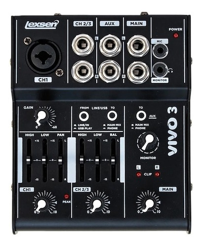 Excelente Interface Audio Mixer Lexsen Vivo 3