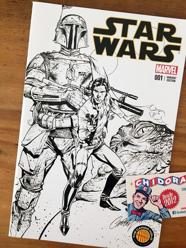 Comic - Star Wars #1 Boba Fett Sketch Scott Campbell Variant