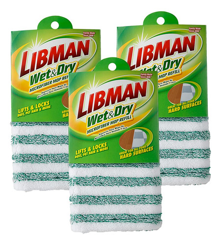 Libman Repuesto De Microfibra 1485 Para Trapeador Humedo Y S