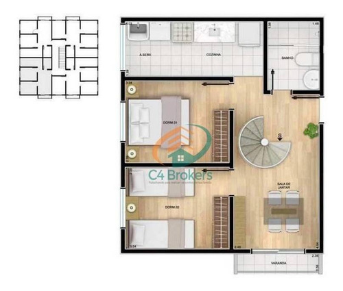 Apartamento Duplex Com 3 Dormitórios À Venda, 82 M² Por R$ 259.000,00 - Jardim São Domingos - Guarulhos/sp - Ad0006