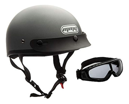 Mmg Half Open Face Helmet Motorcycle Cruiser Classic Dot - G