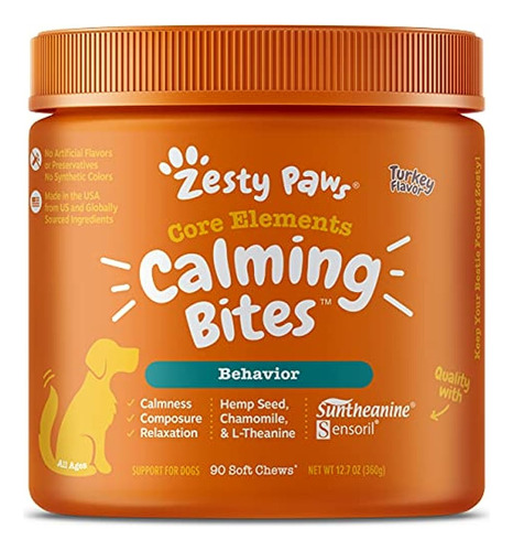 Zesty Paws Masticables Suaves Calmantes Para Perros Ansiedad