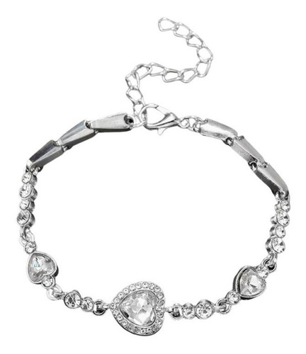 Pulsera Brazalete Plata Ley 925 + Regalo Swarovski Corazón