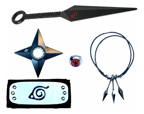 Set Naruto Blister Kunai Anillo Vincha Colgante Shuriken, De Sin . Serie Naruto Editorial Mgc Distribuciones, Edición 1 En Español, 2022