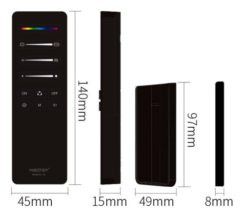 Controladora Led Dimmer Wifi Para Tira Led Pixel Control Remoto Negro Spi 3v 2,4ghz