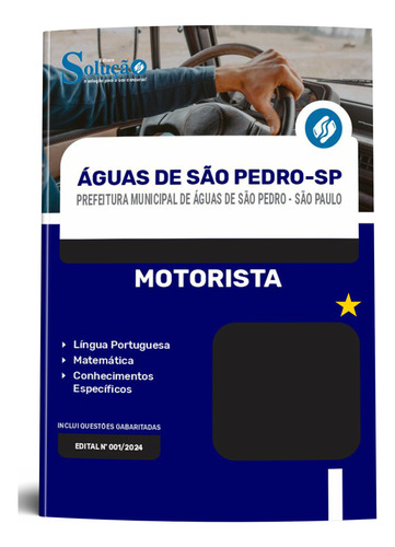 Apostila Motorista - Águas De São Pedro Sp 2024 - Editora Solução