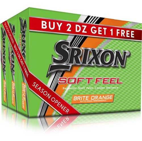 Pelotas Golf Srixon Softfeel Promo 3x2 (docenas) Color Naranja mate