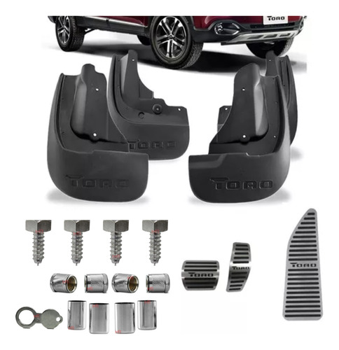 Kit Lameiro Pedaleira Descanso Inox Parafuso Bico Fiat Toro