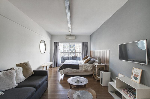 Alquiler Departamento Monoambiente Amoblado Amplio Con Balcón Y Amenities Palermo