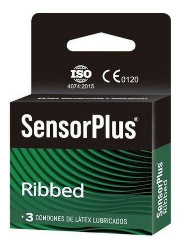 30 Condones Ribbed , Lubricados. Sensor Plus (10 Cajas) 