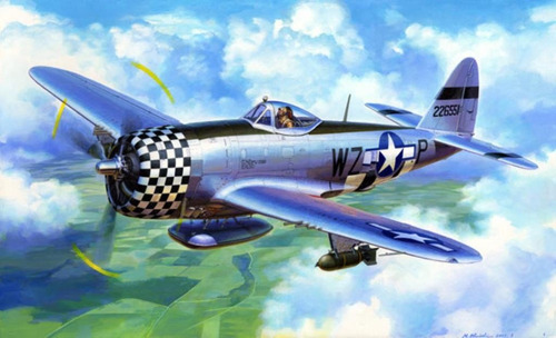 Kit De Avión De Plástico P-47d Thunderbolt 1/48 Con Cabina D