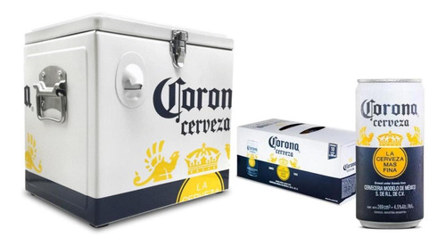 Heladera Conservadora Corona 15 Lts + 10 Corona Lata 269 Ml