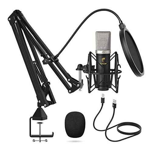 Micrófono De Condensador 192khz / 24bit, Tonor Usb Cardioide