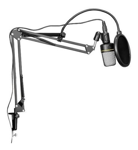 Microfone Estúdio Sf920 + Pop Filter + Pedestal Cor Preto
