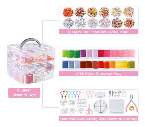 Kit De Pulsera De Amistad De 12 Estilos Con Cuerda Y Letra B