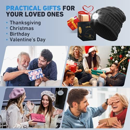 Gorro Led Con Regalos Para Hombres, Calcetines De Navidad Pa