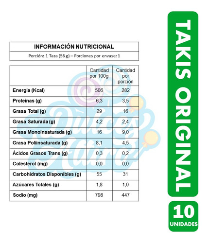 Takis Envase Verde Original - Marca Ideal (pack Con 10 Uni)