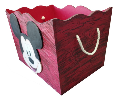 Caja Infantil Para Bebé, Niño O Niña Rojo Craquelado