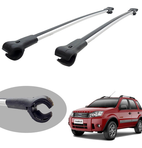 Rack Travessa Ecosport 2010 2011 2012 Larga Aluminio 2 Pçs