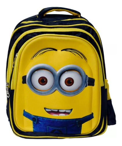 Mochila Escolar 3d Para Niño De Minions Amarillo 