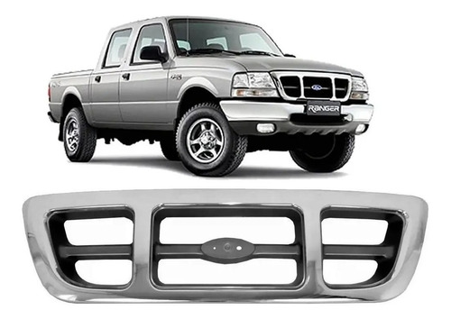 Grade Ranger 98 99 00 01 02 03 04 Preto Com Cromado 4x4 