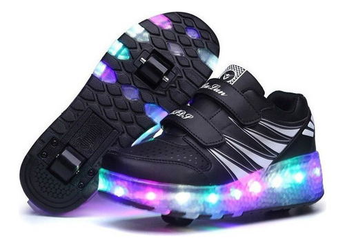 Zapatillas De Vuelo Para Niños, Patines + Led Recargables