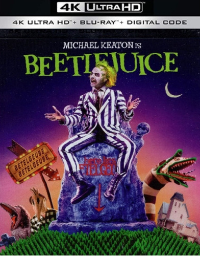 Beetlejuice Tim Burton Pelicula 4k + Blu-ray + Dc 